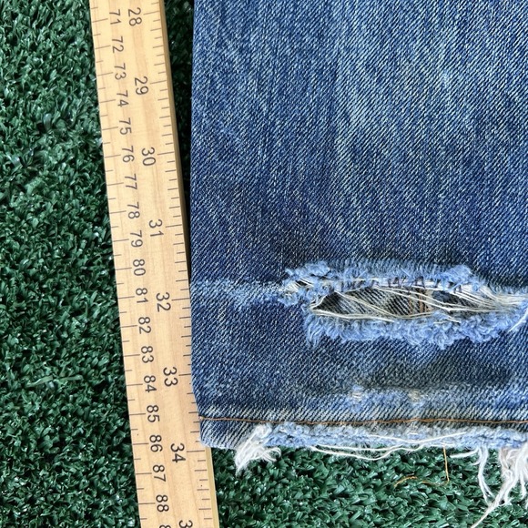 VTG 70s Mens Levi's 505-0217 Blue Jeans 32x34 Single Stitch #5 Btn Talon Repairs - Picture 15 of 16